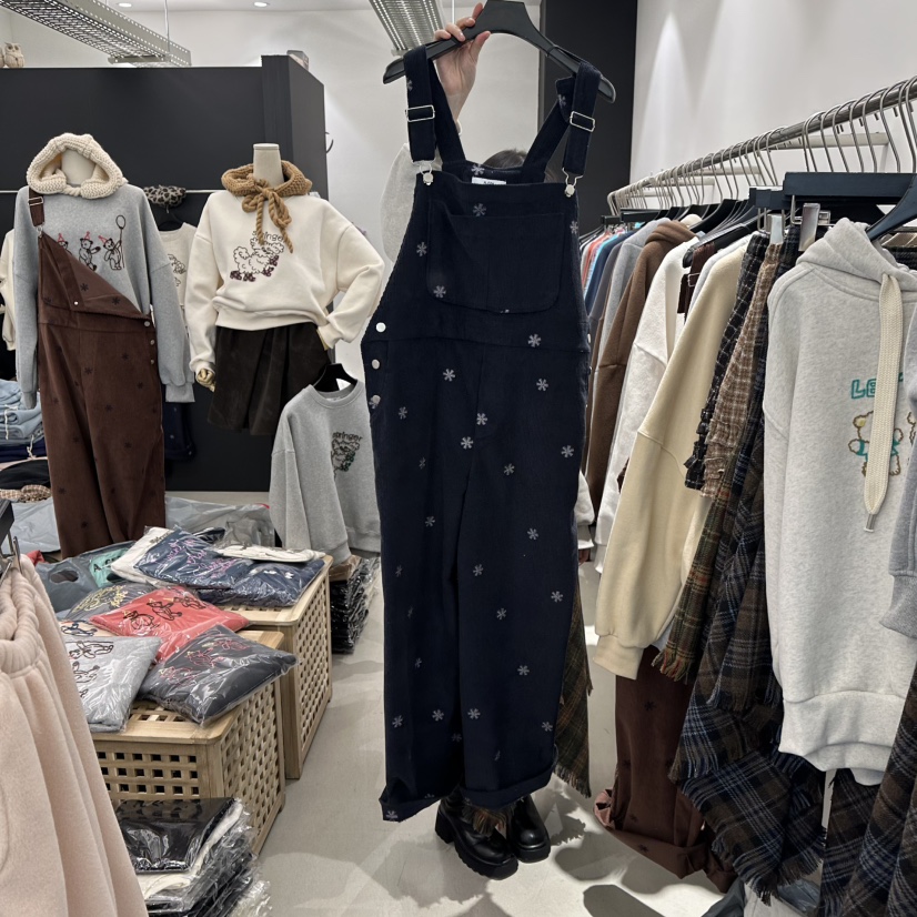 A.CES韓國直郵㊣女裝新品熱賣休閑推薦職業時尚連體褲刺繡A.CES連體褲