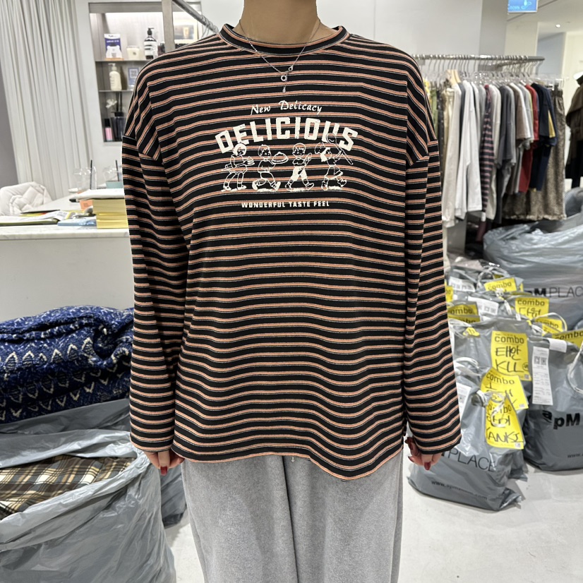 COMBO韓國代購㊣女士新款休閑推薦真品時尚人氣25秋冬長袖T恤COM_BO長袖T恤