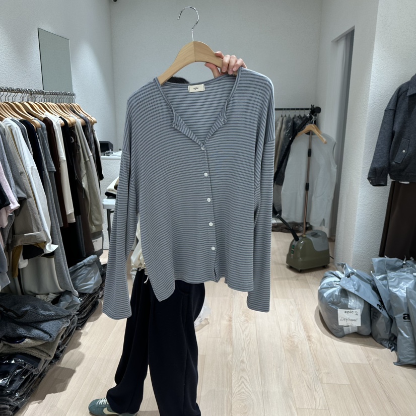 EPIC-S東大門㊣代購女裝新款推薦休閑真品時尚25秋冬長袖T恤EPIC-S長袖T恤圖色2藍色