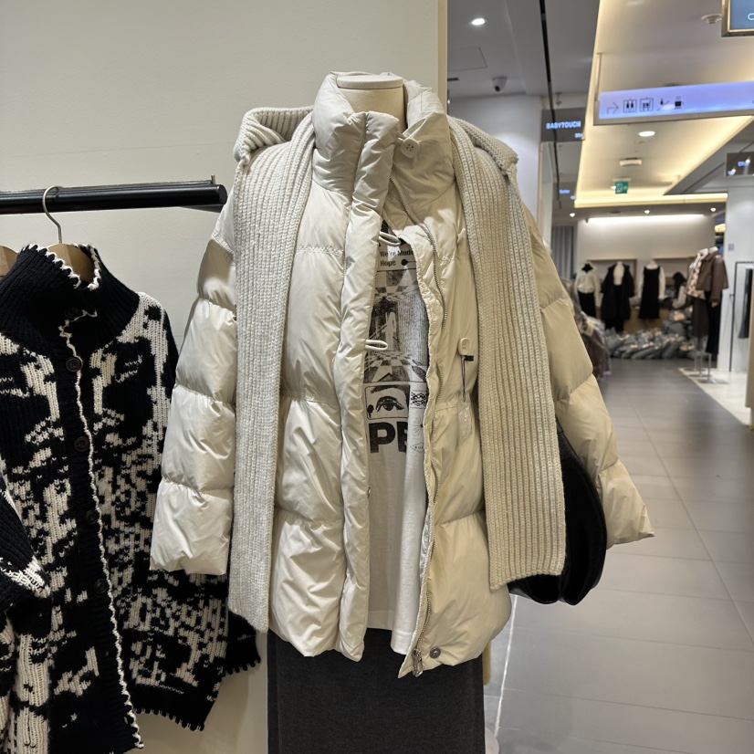 WINSOME東大門㊣直郵女裝新款職業時尚短款羽絨服含帽子連帽WINSOME短款羽絨服