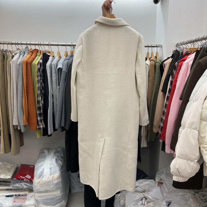 DRESS ROOM東大門㊣實拍女裝新品熱賣職業真品中長款大衣手工DRESS ROOM中長款大衣