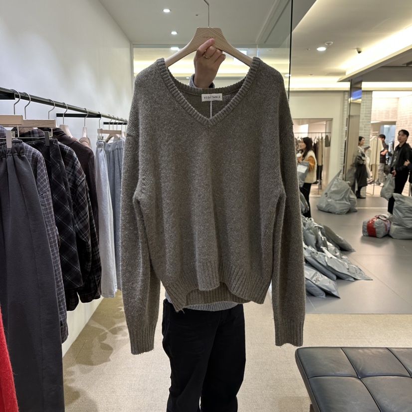 VEGETABLE韓國代購㊣女士新款職業推薦25秋冬時尚休閑針織衫VEGETABLE針織衫圖色2