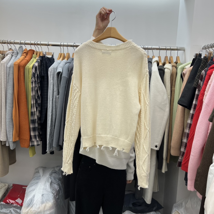 DRESS ROOM東大門㊣直郵女裝新品職業休閑推薦熱賣真品針織衫DRESS ROOM針織衫