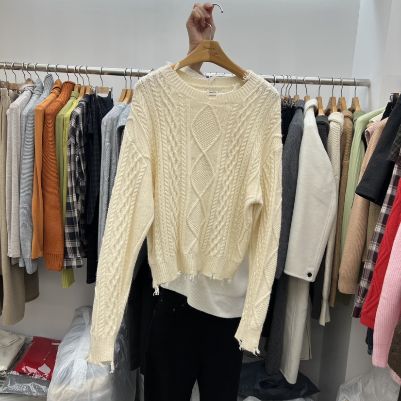 DRESS ROOM東大門㊣直郵女裝新品職業休閑推薦熱賣真品針織衫DRESS ROOM針織衫