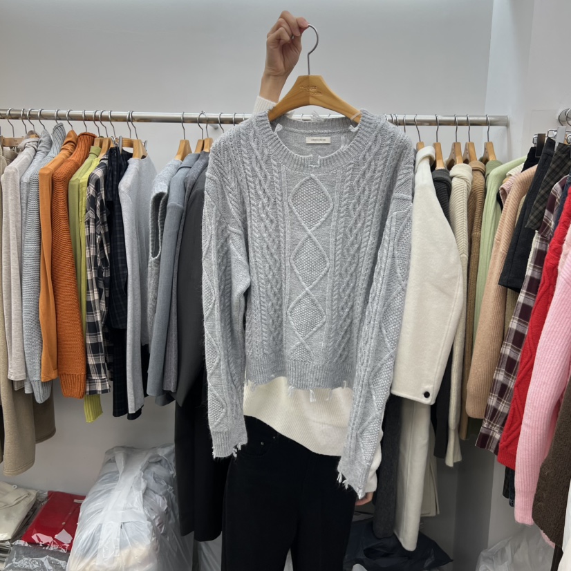 DRESS ROOM東大門㊣直郵女裝新品職業休閑推薦熱賣真品針織衫DRESS ROOM針織衫圖色2