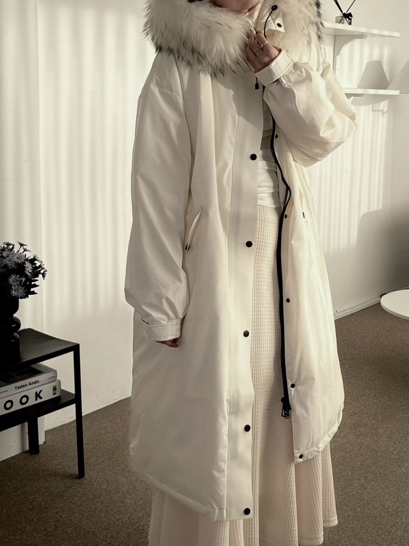 BUTTER-P東大門㊣代購女士新款推薦人氣長款羽絨服浣熊鴨絨BUTTER-P長款羽絨服