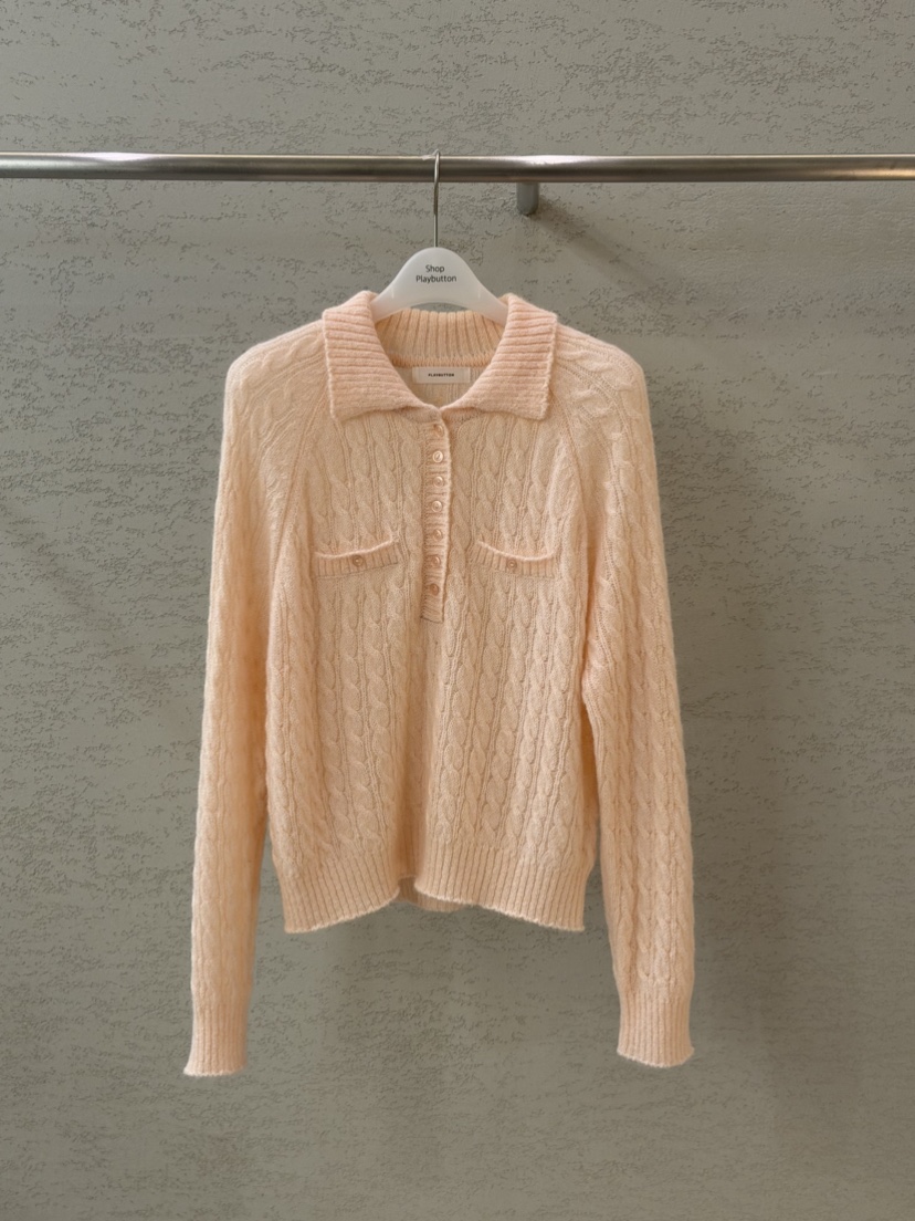 PLAYBUTTON-P東大門㊣直郵女士新款人氣推薦職業休閑針織衫PLAYBUTTON針織衫圖色2