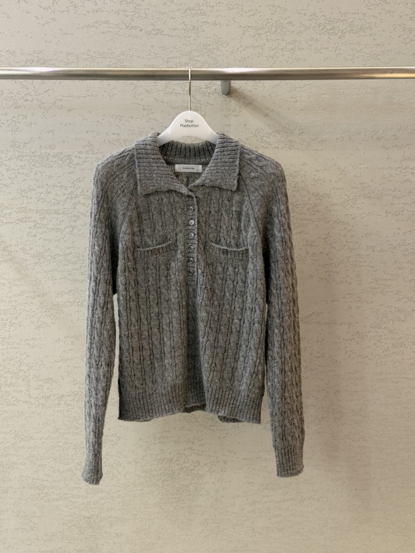 PLAYBUTTON-P東大門㊣直郵女士新款人氣推薦職業休閑針織衫PLAYBUTTON針織衫圖色3