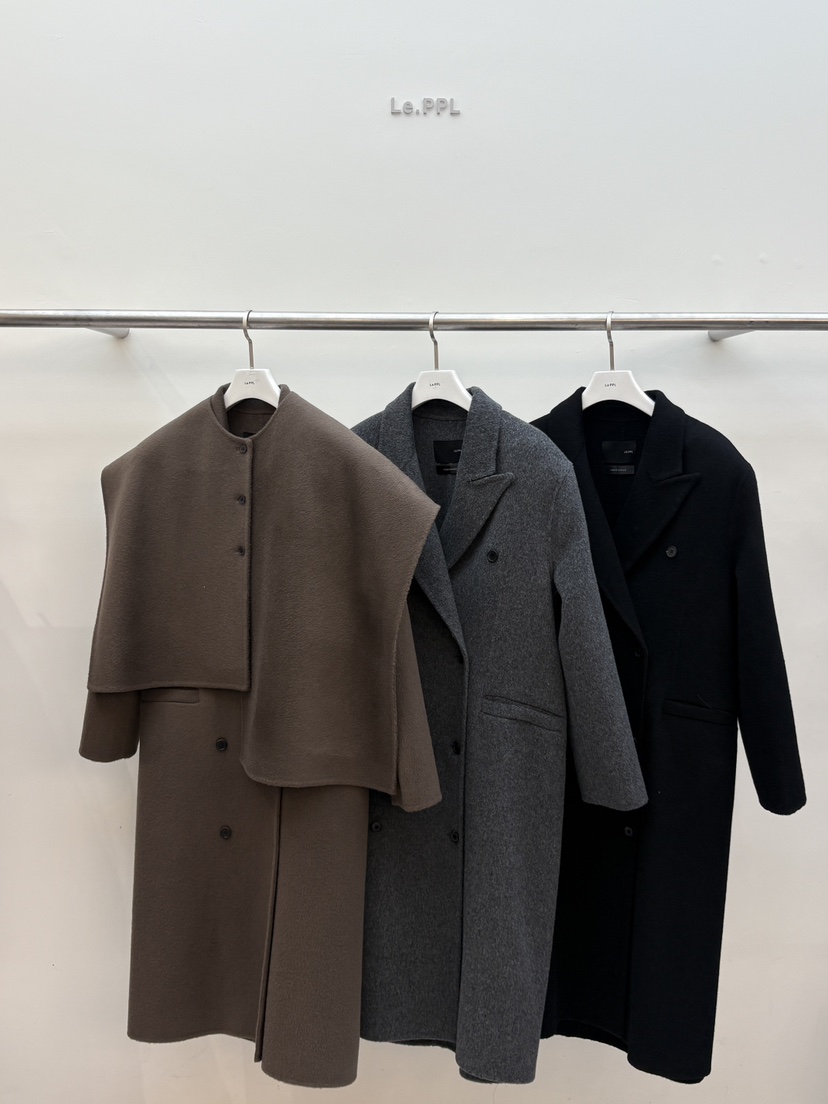 LE-PPL韓國直郵㊣女裝新款25秋冬真品圍巾披肩不含內搭手工LE-PPL圍巾/披肩