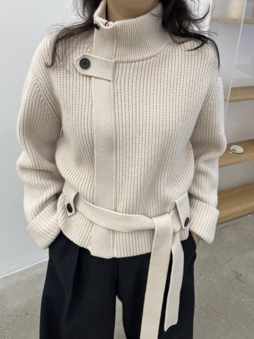 DARAK東大門㊣代購女裝新款職業人氣真品毛衣含腰帶系帶開衫DARAK毛衣