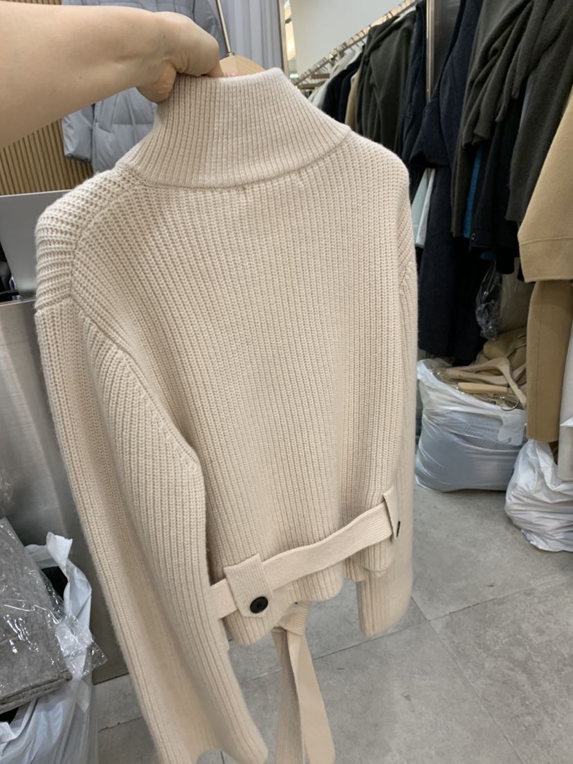 DARAK東大門㊣代購女裝新款職業人氣真品毛衣含腰帶系帶開衫DARAK毛衣