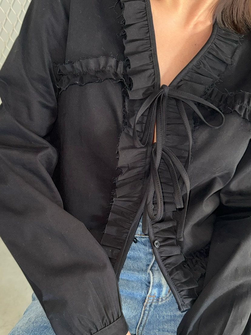 AWESOMESAUCE東大門㊣實拍女裝新款真品推薦熱賣襯衫蕾絲衫AWESOME SAUCE襯衫/蕾絲衫