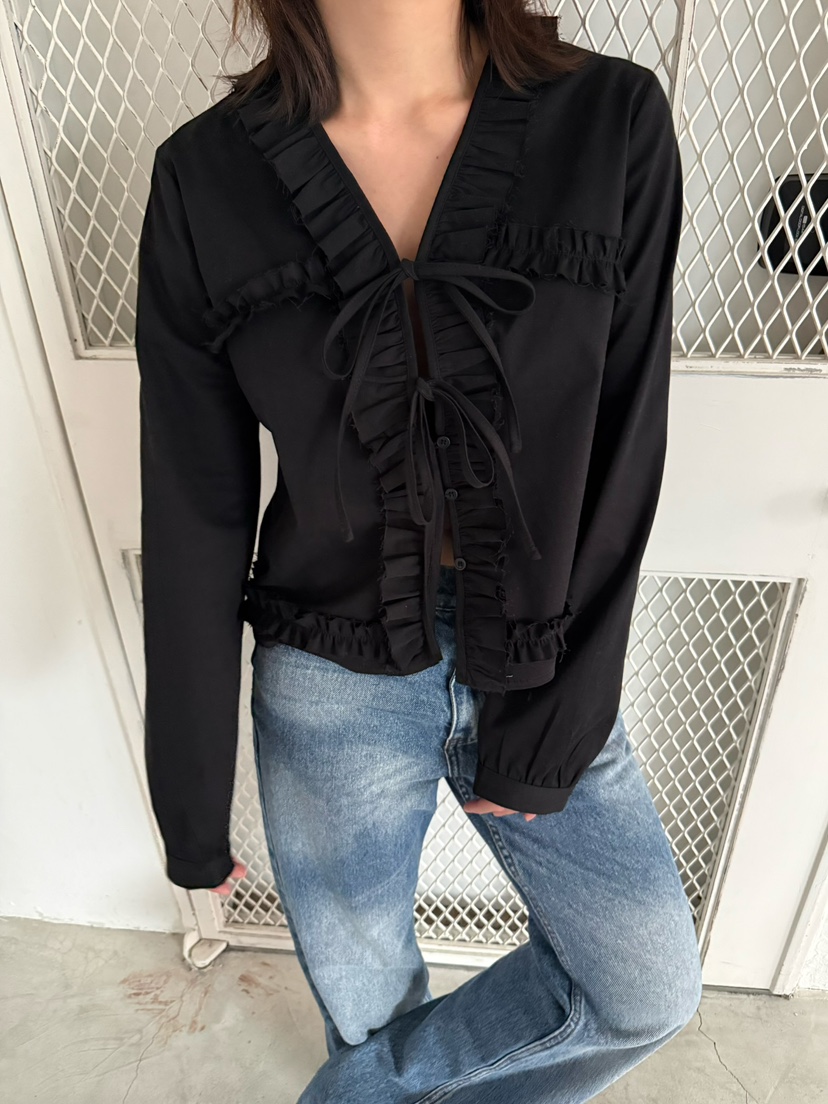 AWESOMESAUCE東大門㊣實拍女裝新款真品推薦熱賣襯衫蕾絲衫AWESOME SAUCE襯衫/蕾絲衫圖色2