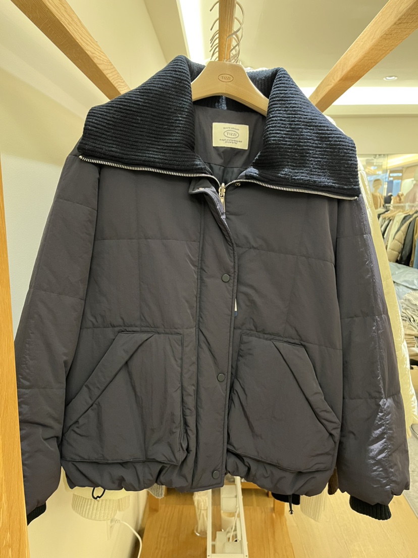 TIZZI韓國直郵㊣女裝新品時尚熱賣真品人氣休閑職業短款棉服TIZZI短款棉服