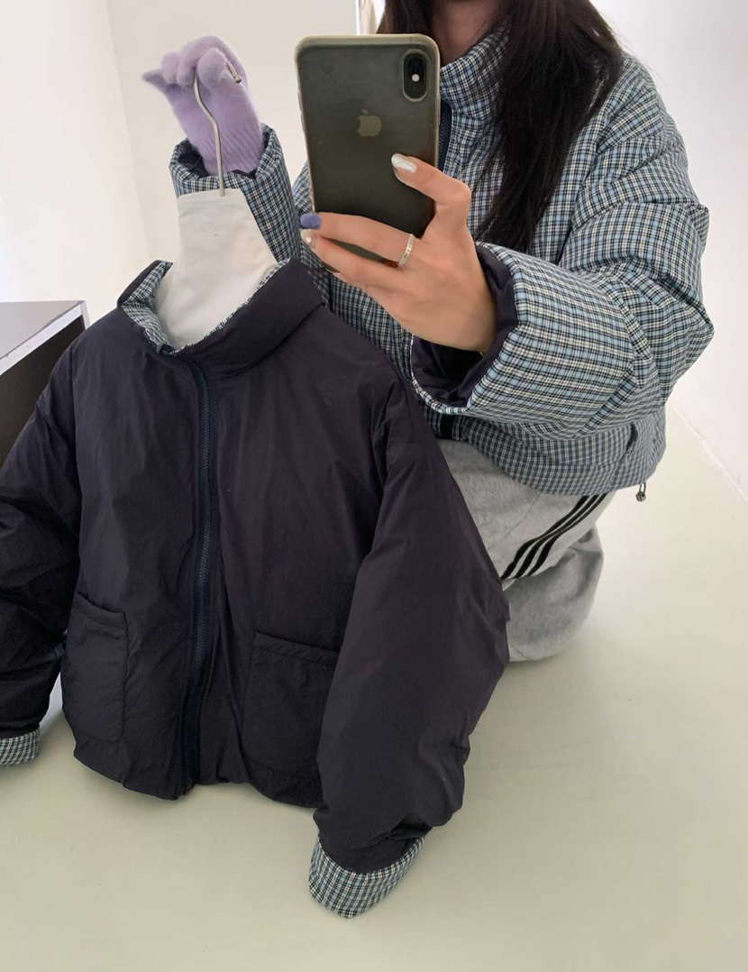 DARLUZ_MI韓國直郵㊣女士新款職業人氣熱賣休閑短款棉服里外穿DARLUZ_MI短款棉服