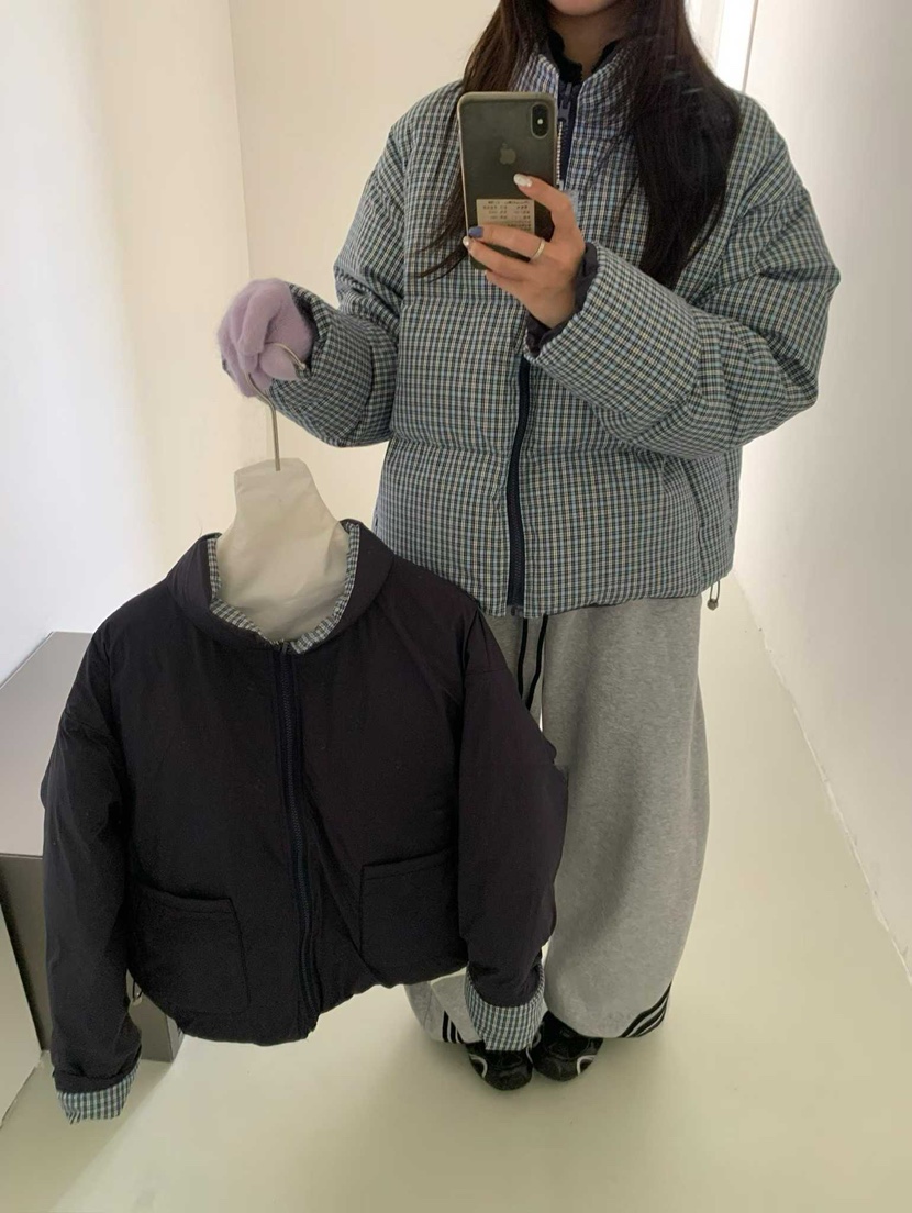 DARLUZ_MI韓國直郵㊣女士新款職業人氣熱賣休閑短款棉服里外穿DARLUZ_MI短款棉服