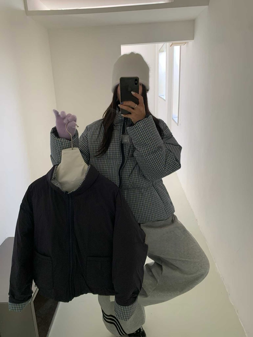 DARLUZ_MI韓國直郵㊣女士新款職業人氣熱賣休閑短款棉服里外穿DARLUZ_MI短款棉服