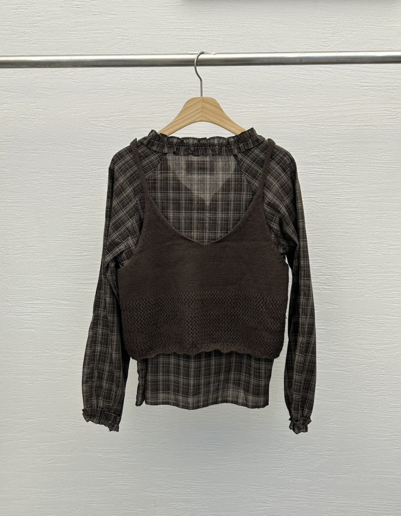 MILK TEA東大門㊣代購女士新款人氣職業25秋冬熱賣襯衫蕾絲衫MILK TEA襯衫/蕾絲衫