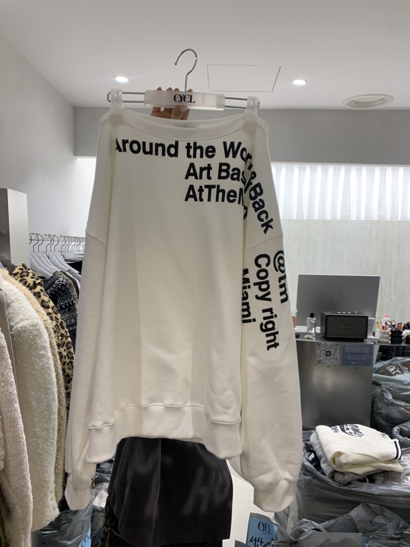 EYEL東大門㊣直郵女士新款真品休閑25秋冬熱賣推薦衛衣抓絨EYEL衛衣圖色3