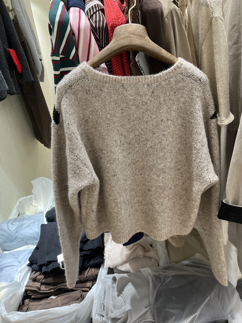 EMPTY韓國代購㊣女裝新品人氣真品休閑推薦針織衫蝴蝶結開衫EMPTY針織衫