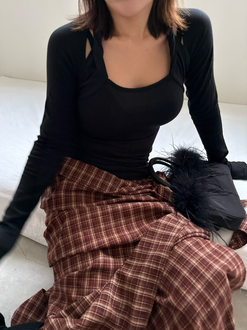 AWESOMESAUCE韓國代購㊣女裝新品25秋冬真品推薦熱賣長袖T恤AWESOME SAUCE長袖T恤