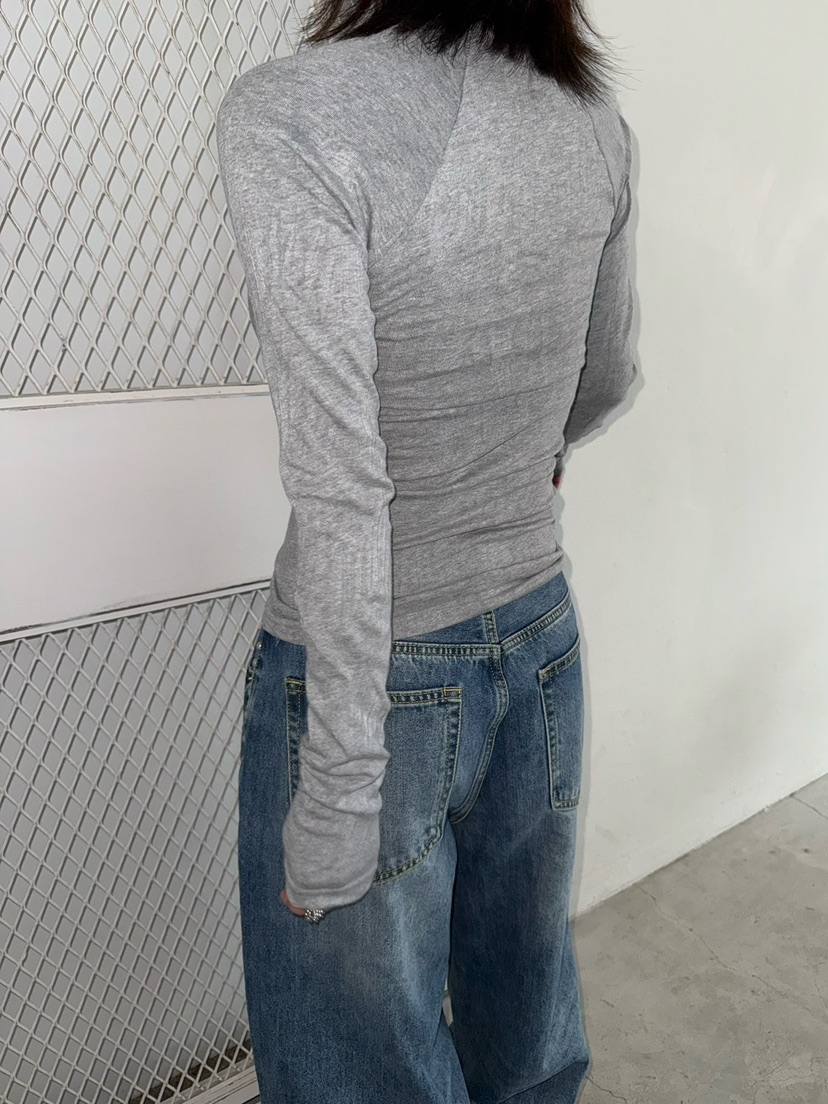 AWESOMESAUCE韓國代購㊣女裝新品25秋冬真品推薦熱賣長袖T恤AWESOME SAUCE長袖T恤