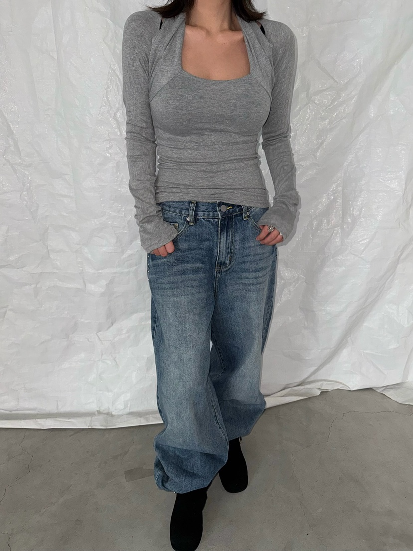 AWESOMESAUCE韓國代購㊣女裝新品25秋冬真品推薦熱賣長袖T恤AWESOME SAUCE長袖T恤