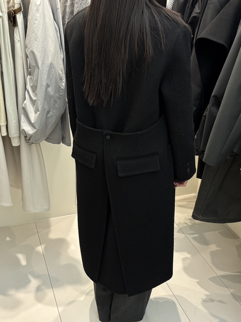 LE-PPL韓國代購㊣女裝新品職業推薦中長款大衣不含披肩手工LE-PPL中長款大衣