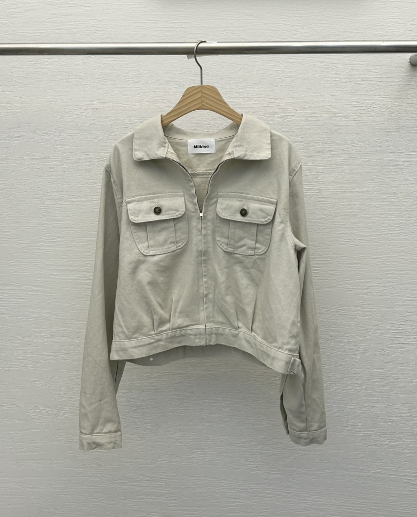 MILK TEA東大門㊣實拍女士新品熱賣25秋冬真品休閑時尚夾克MILK TEA夾克圖色1