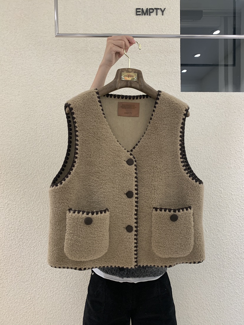 EMPTY韓國代購㊣女士新款人氣熱賣休閑職業推薦真品時尚馬甲EMPTY馬甲圖色2