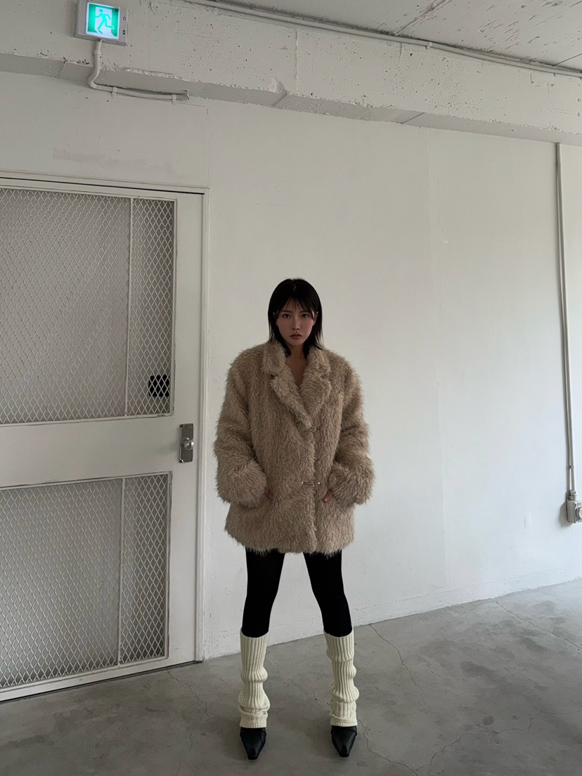 AWESOMESAUCE東大門㊣實拍女裝新品真品職業休閑時尚短款大衣AWESOME SAUCE短款大衣