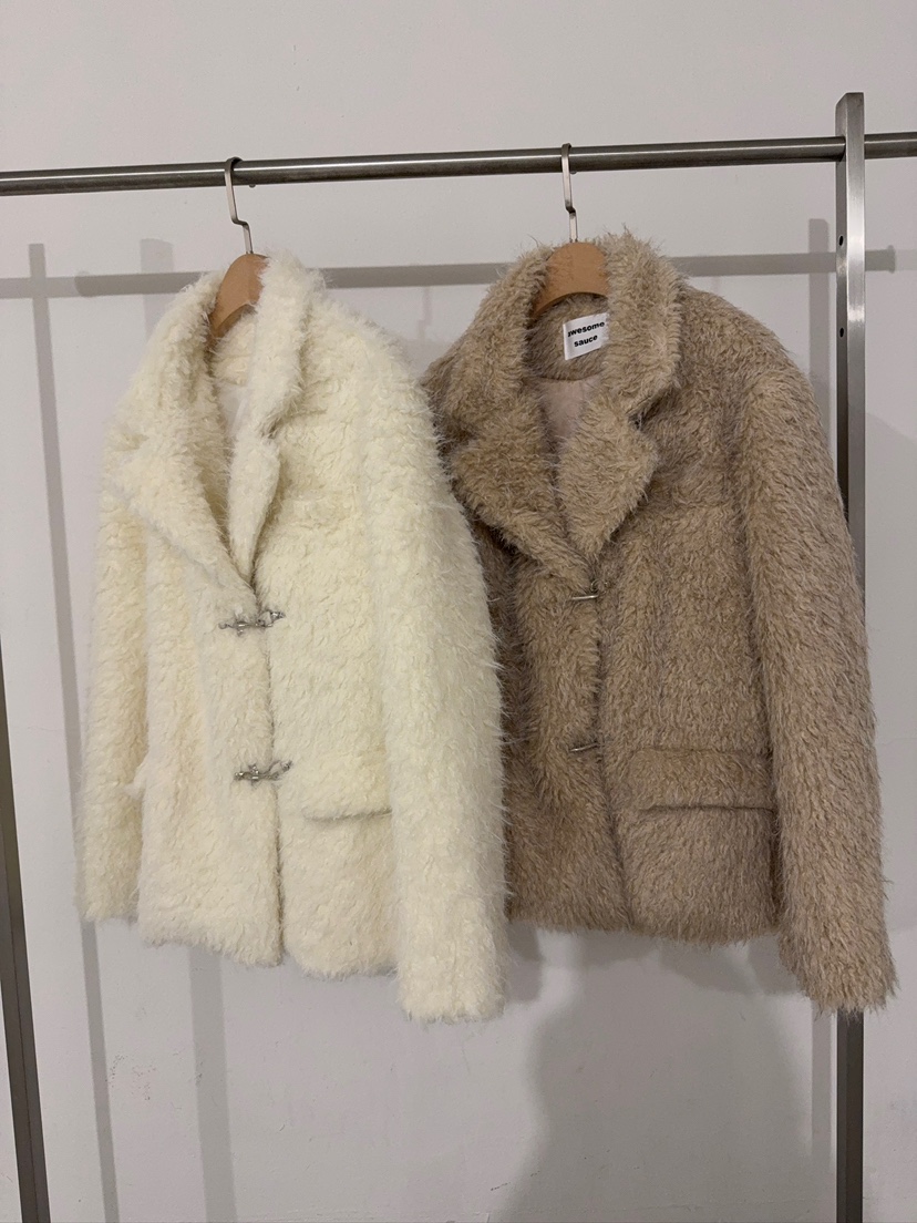 AWESOMESAUCE東大門㊣實拍女裝新品真品職業休閑時尚短款大衣AWESOME SAUCE短款大衣