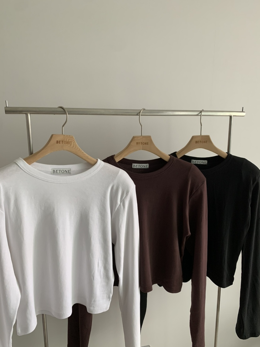 BETONE韓國直郵㊣女裝新品推薦人氣熱賣時尚職業25秋冬長袖T恤BETONE長袖T恤