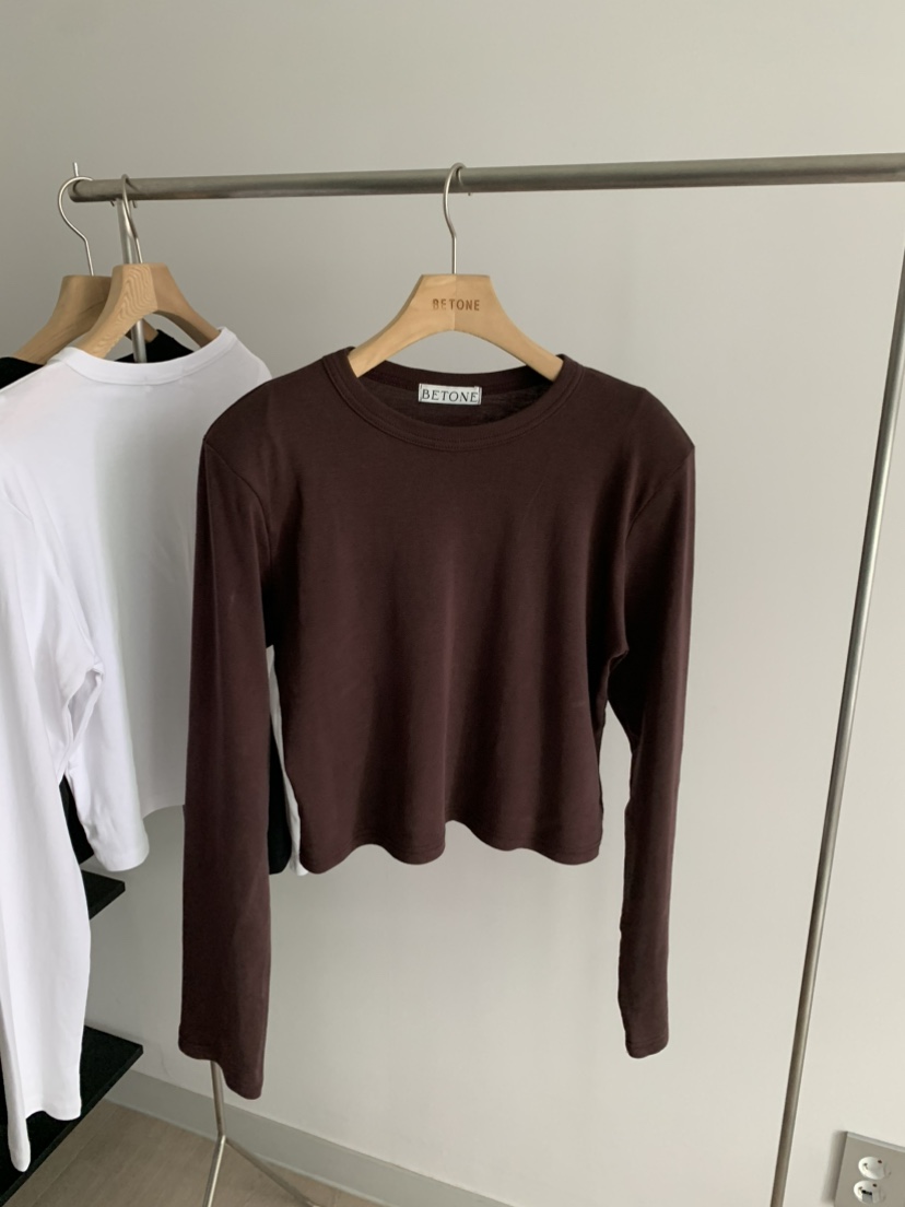 BETONE韓國直郵㊣女裝新品推薦人氣熱賣時尚職業25秋冬長袖T恤BETONE長袖T恤圖色2