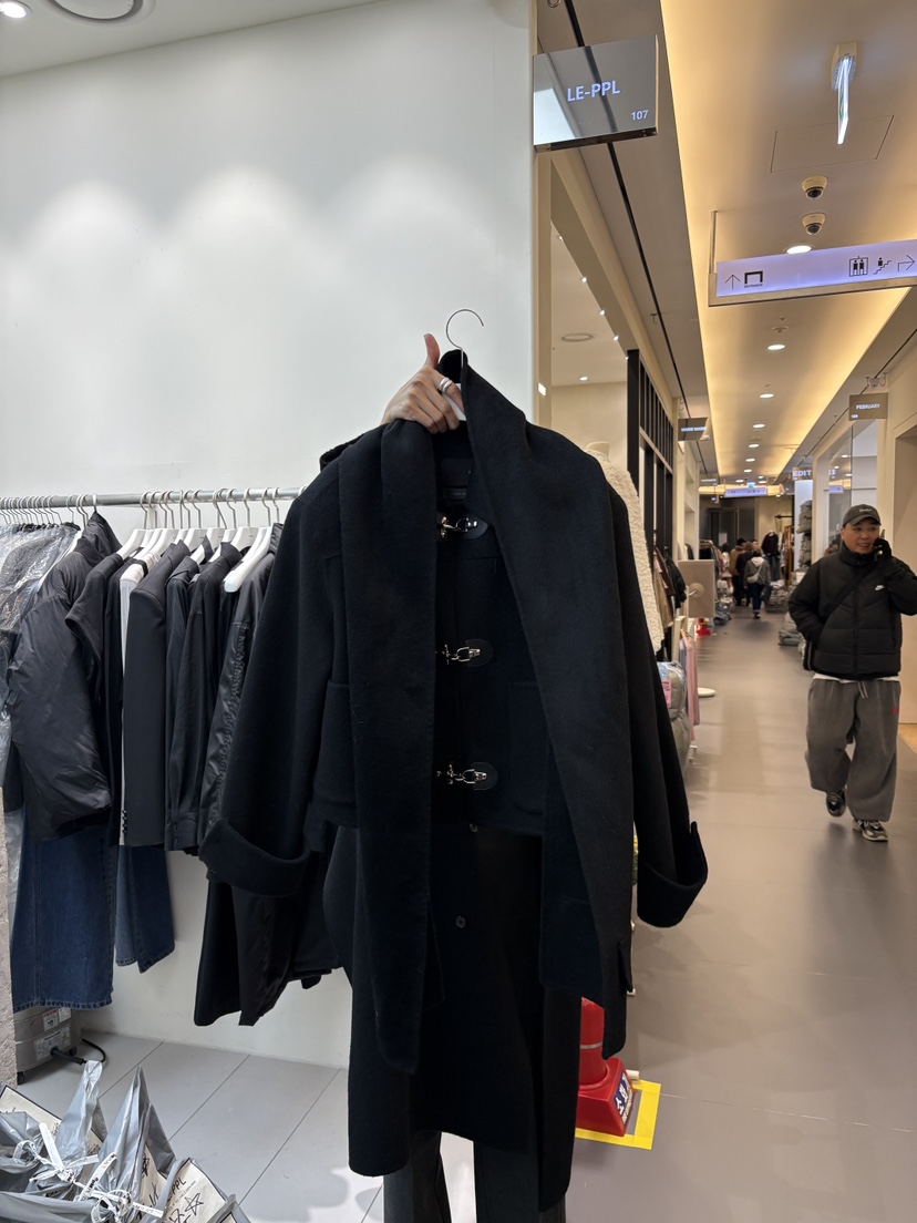 LE-PPL韓國直郵㊣女士新品人氣熱賣休閑真品夾克含圍巾手工LE-PPL夾克圖色2