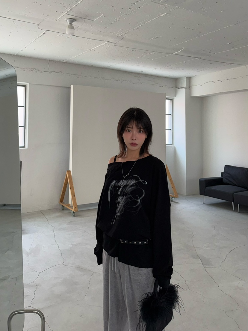 AWESOMESAUCE韓國直郵㊣女裝新品推薦真品職業休閑熱賣長袖T恤AWESOME SAUCE長袖T恤