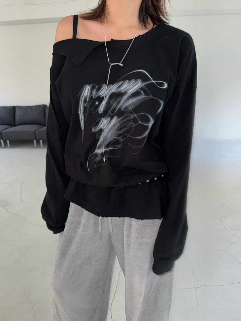 AWESOMESAUCE韓國直郵㊣女裝新品推薦真品職業休閑熱賣長袖T恤AWESOME SAUCE長袖T恤