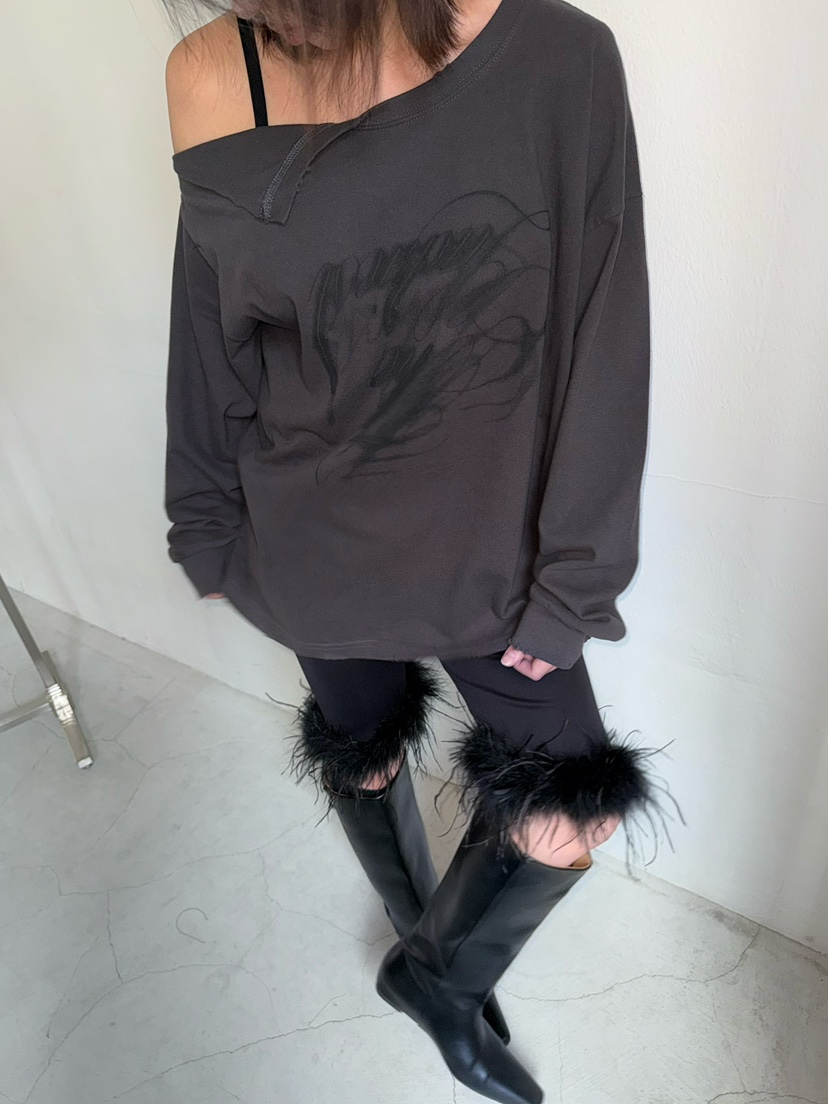 AWESOMESAUCE韓國直郵㊣女裝新品推薦真品職業休閑熱賣長袖T恤AWESOME SAUCE長袖T恤