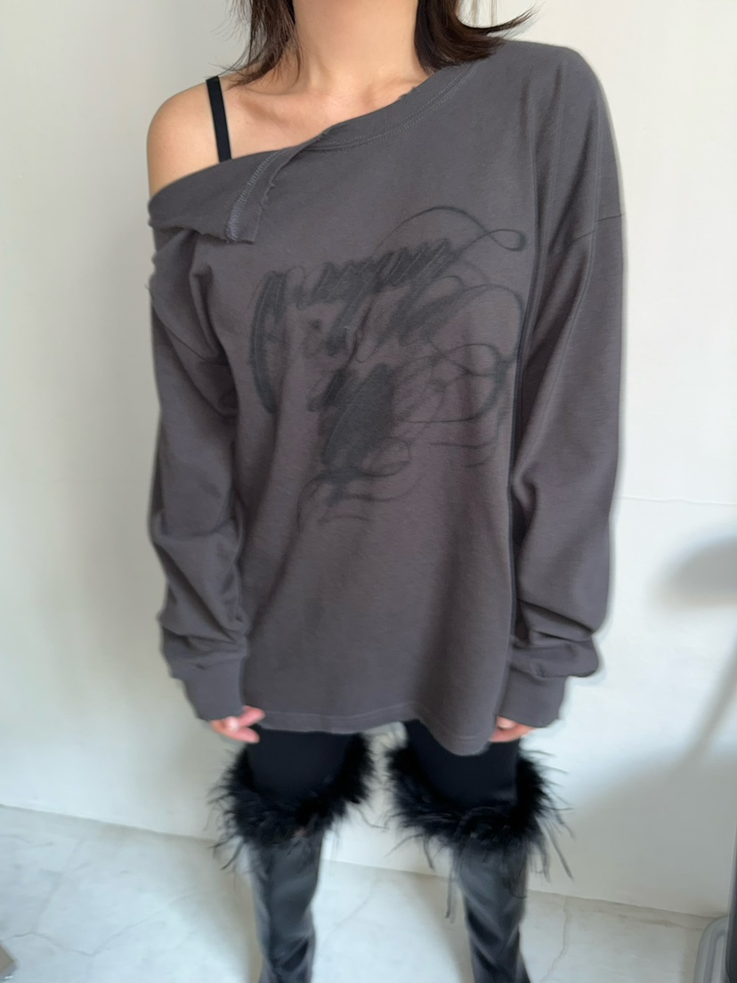 AWESOMESAUCE韓國直郵㊣女裝新品推薦真品職業休閑熱賣長袖T恤AWESOME SAUCE長袖T恤圖色2