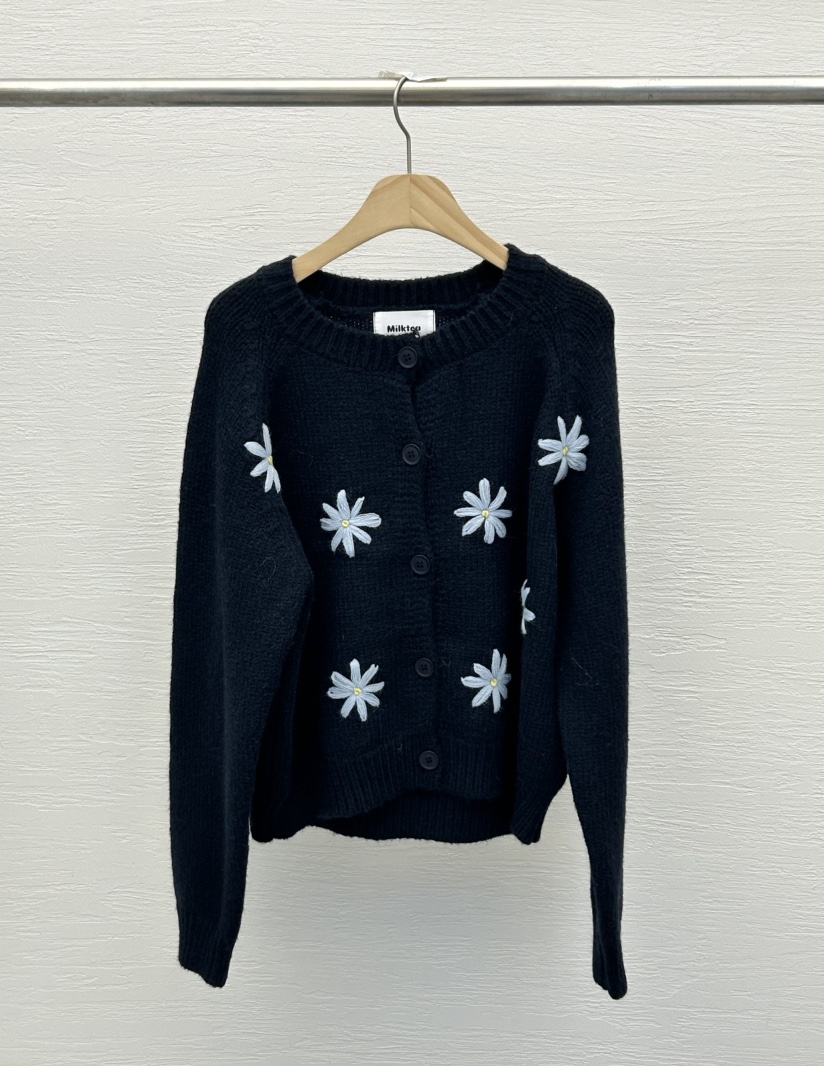 MILK TEA東大門㊣直郵女士新品推薦休閑時尚25秋冬針織衫紐扣MILK TEA針織衫圖色2