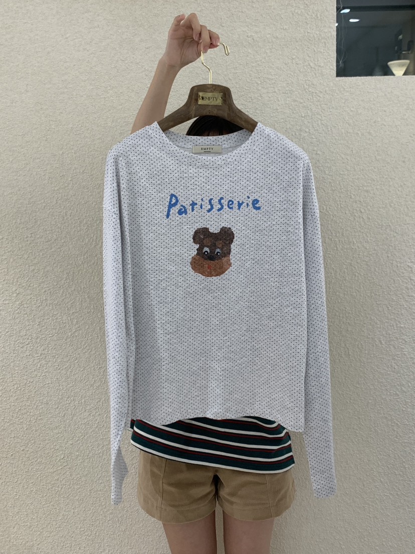 EMPTY韓國代購㊣女士新品人氣真品時尚熱賣25秋冬推薦長袖T恤EMPTY長袖T恤圖色3