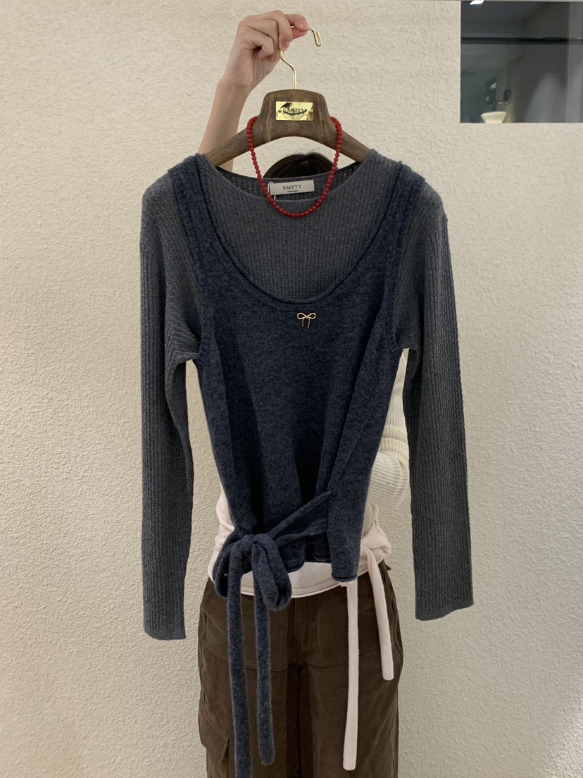 EMPTY東大門㊣實拍女裝新品休閑25秋冬真品套裝不含項鏈套裝EMPTY套裝圖色2