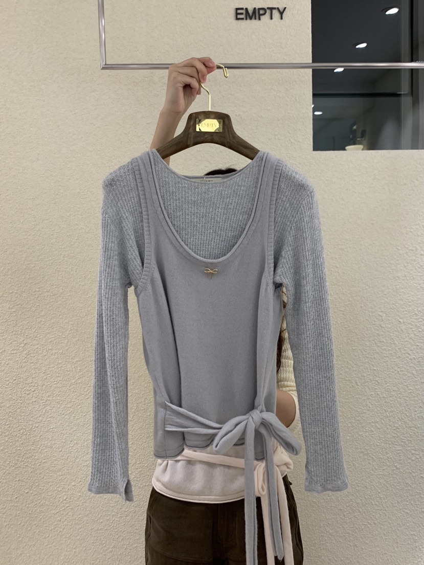 EMPTY東大門㊣實拍女裝新品休閑25秋冬真品套裝不含項鏈套裝EMPTY套裝圖色3