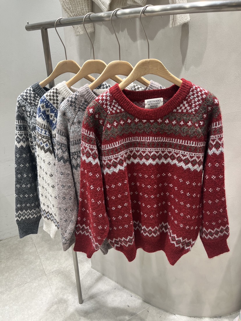 EVERCOMMERCE METICULOUSLY DESIGNED韓國直郵㊣女裝新款休閑針織衫羊毛EVERCOMMERCE針織衫