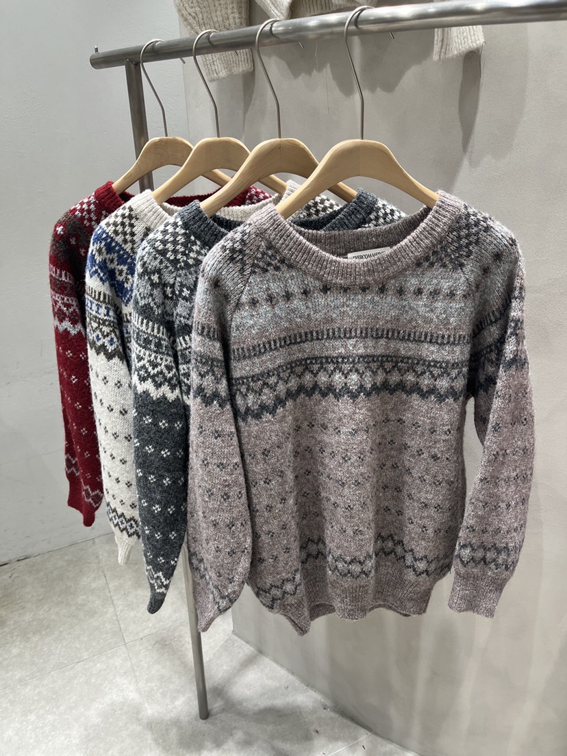 EVERCOMMERCE METICULOUSLY DESIGNED韓國直郵㊣女裝新款休閑針織衫羊毛EVERCOMMERCE針織衫