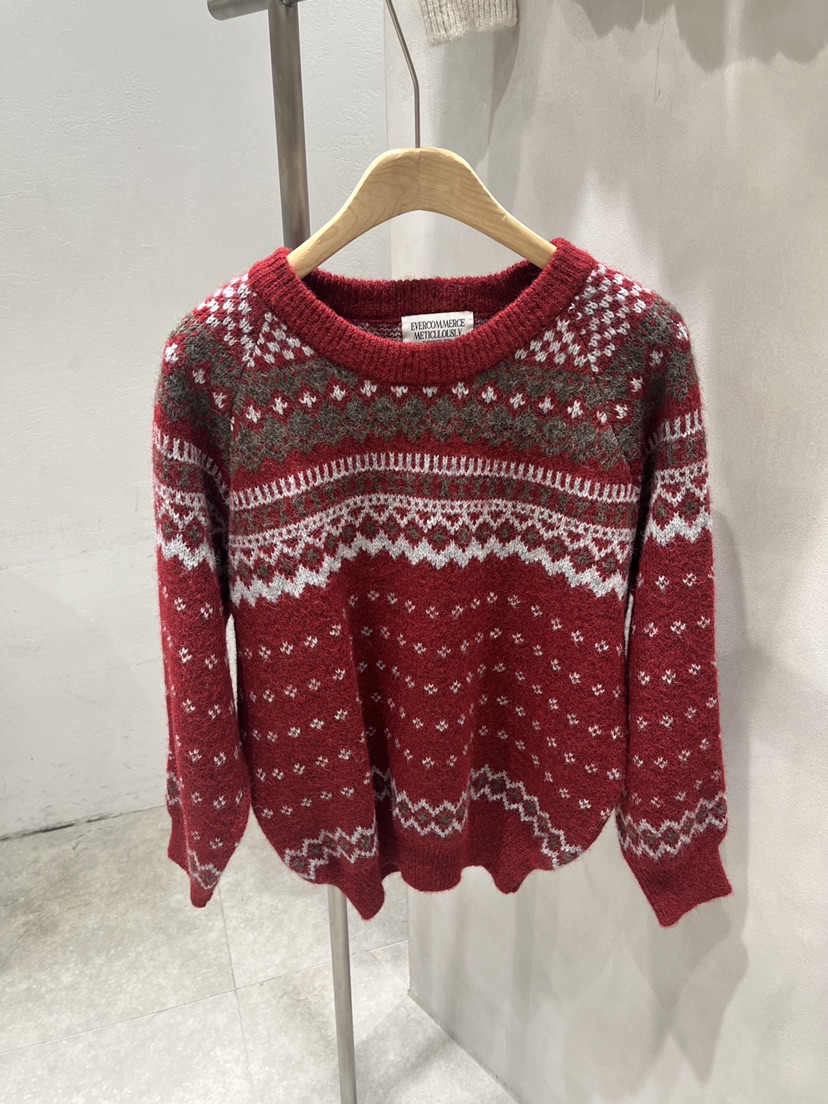 EVERCOMMERCE METICULOUSLY DESIGNED韓國直郵㊣女裝新款休閑針織衫羊毛EVERCOMMERCE針織衫