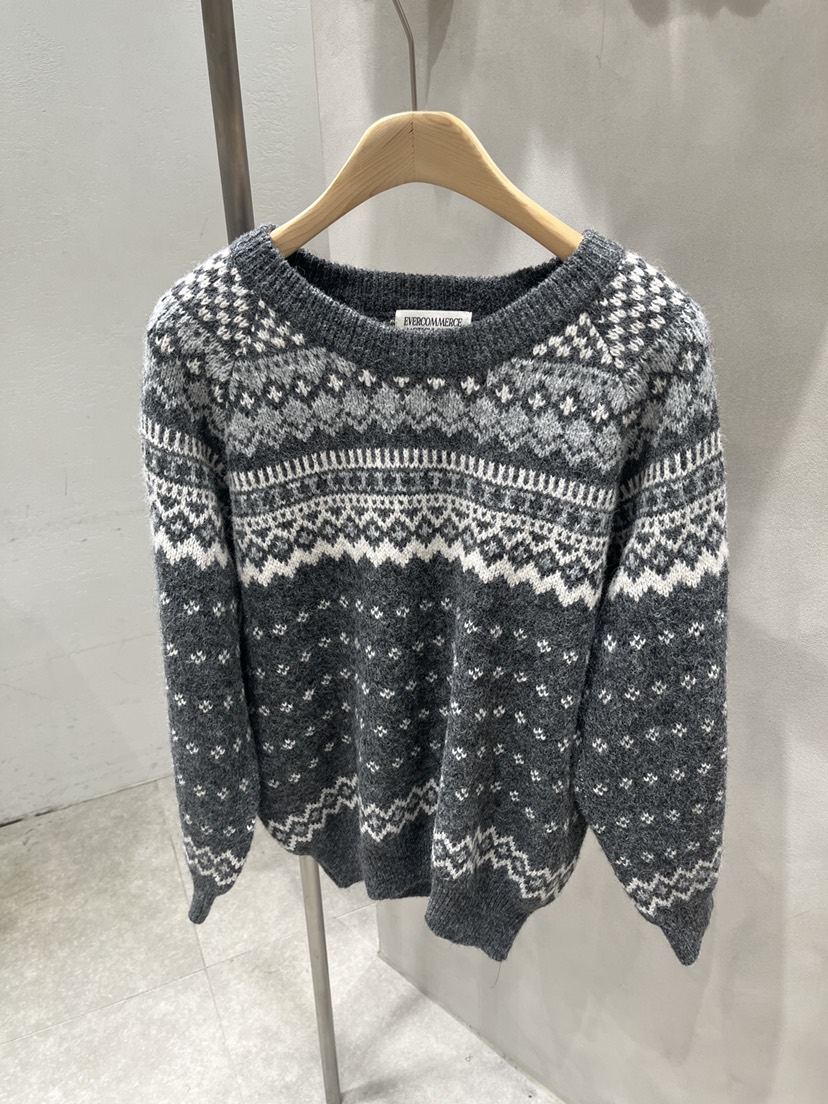 EVERCOMMERCE METICULOUSLY DESIGNED韓國直郵㊣女裝新款休閑針織衫羊毛EVERCOMMERCE針織衫圖色2