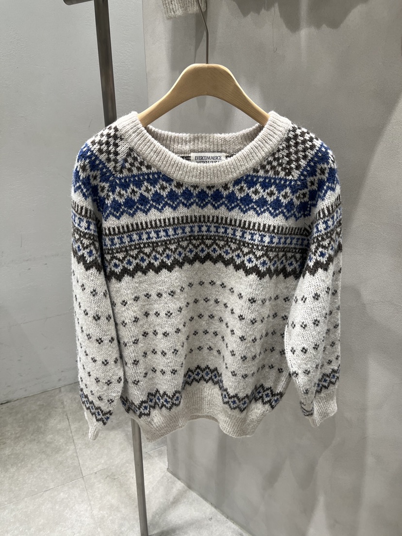 EVERCOMMERCE METICULOUSLY DESIGNED韓國直郵㊣女裝新款休閑針織衫羊毛EVERCOMMERCE針織衫圖色4