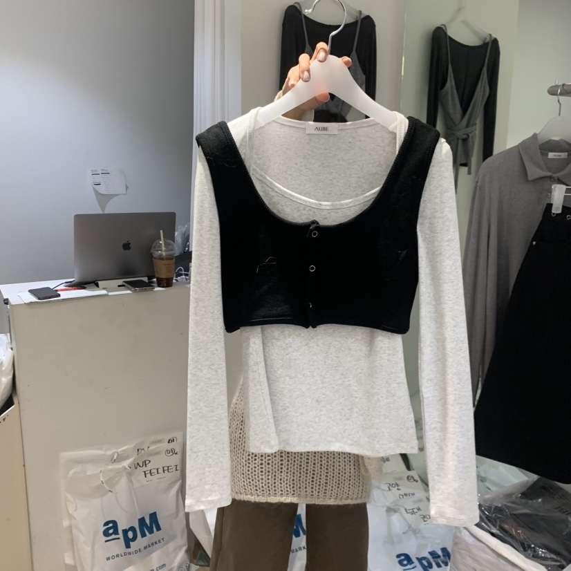 AUBE東大門㊣代購女士新品真品職業推薦25秋冬人氣吊帶背心AUBE吊帶/背心
