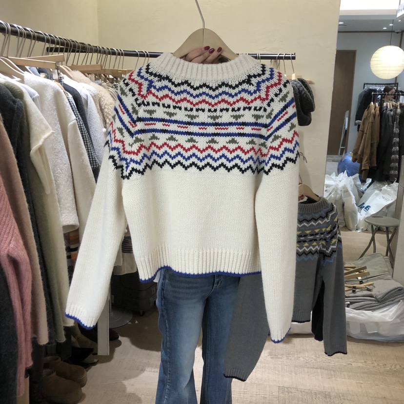 W AND J東大門㊣代購女士新品熱賣真品休閑人氣毛衣羊毛衫W AND J毛衣